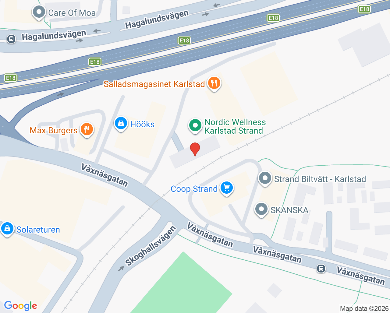 Karta till Tandcentrum Karlstad