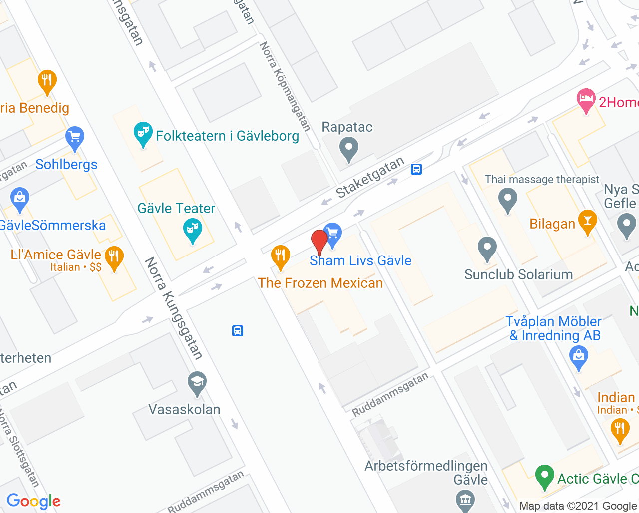 Karta till Gävle Läkarmottagning AB