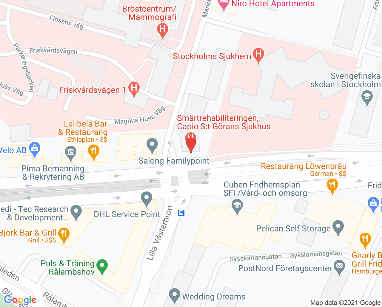 Karta till Kungsholmens Husläkarmottagning, Kungsholmen