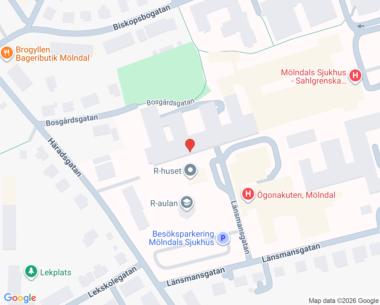 Karta till Avdelning 237 kardiologi, Mölndal