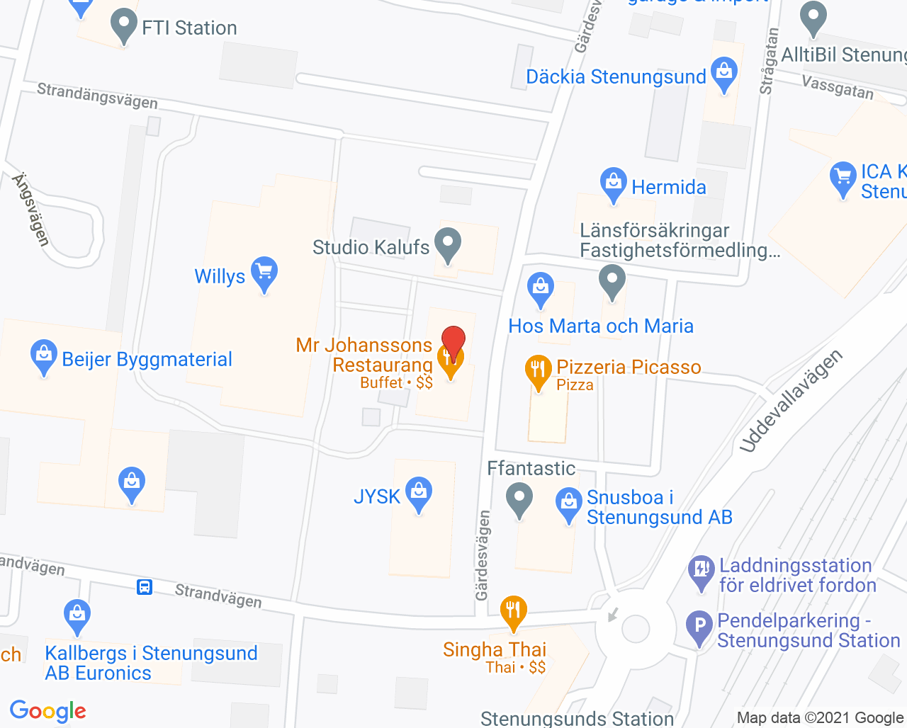Karta till SpecialistCentrum, Stenungsund