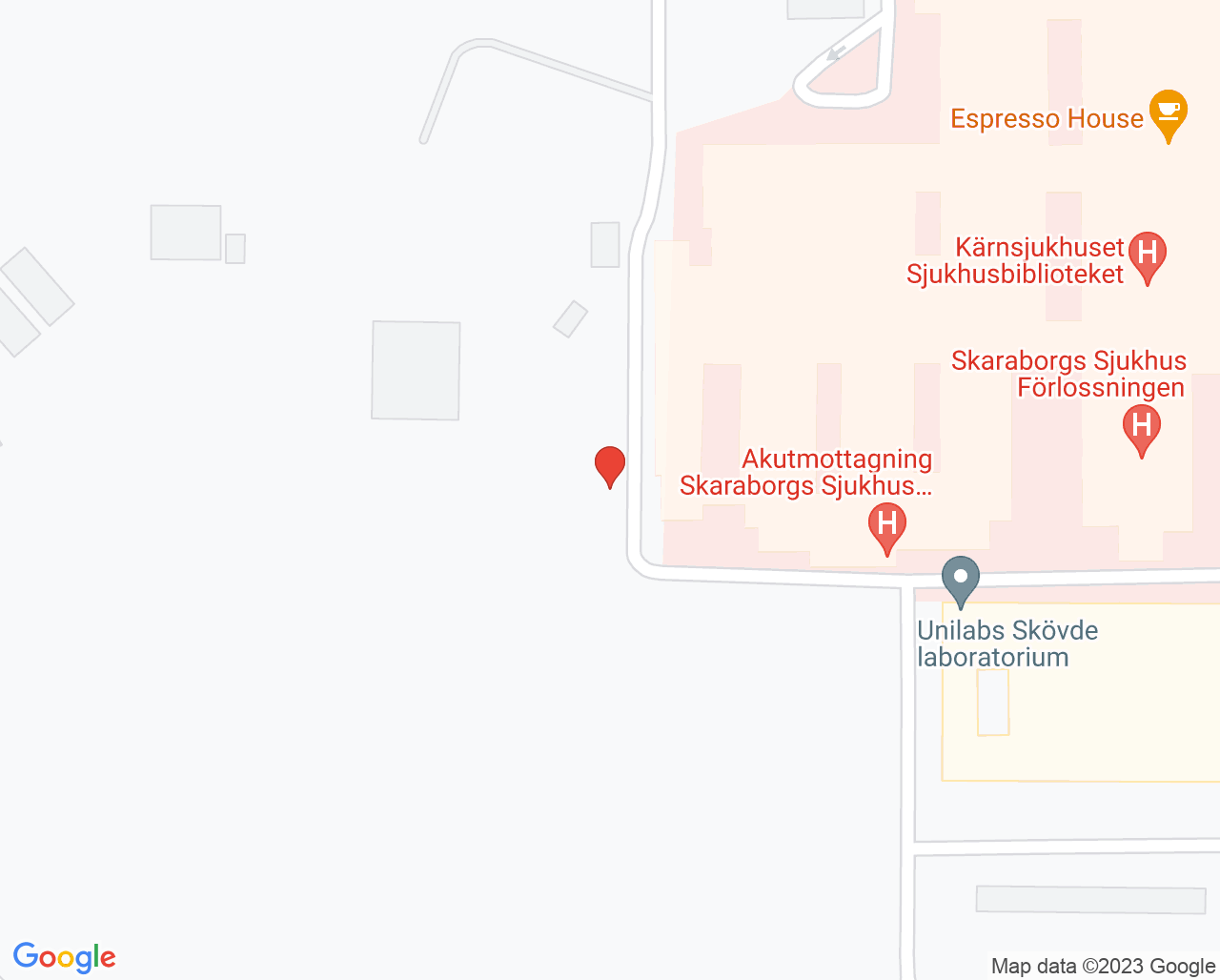 Karta till Sprututbytesmottagning, Skövde