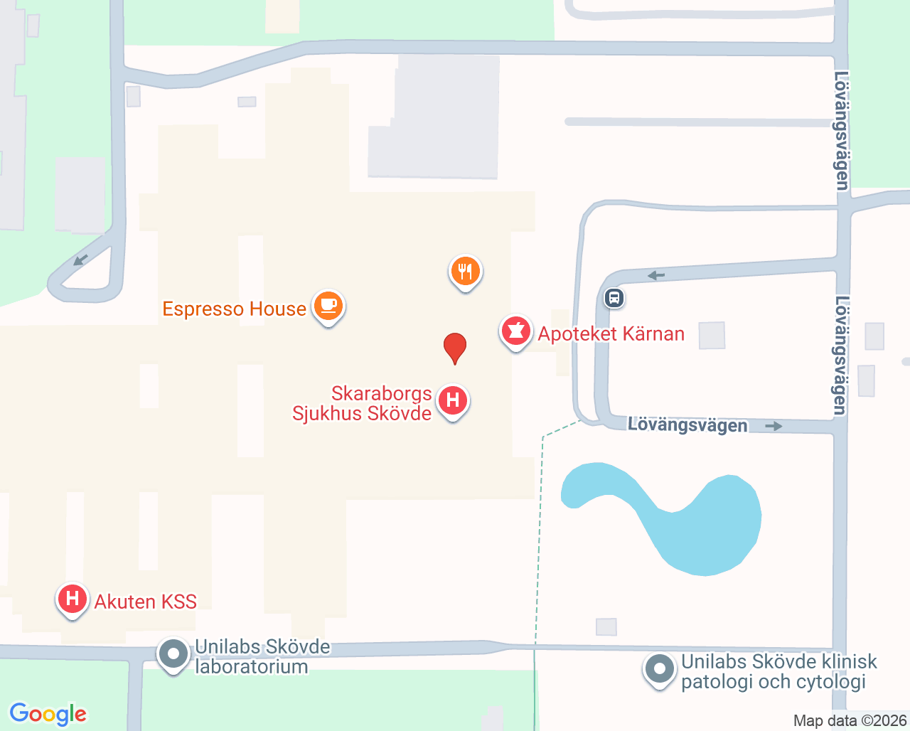 Karta till Provtagning Unilabs Skövde