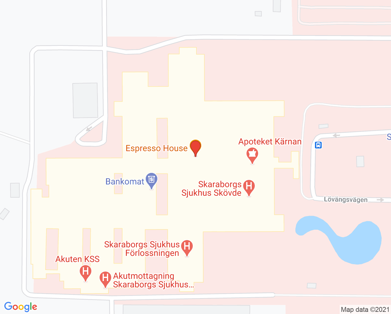 Karta till Osteoporosmottagning, Skövde