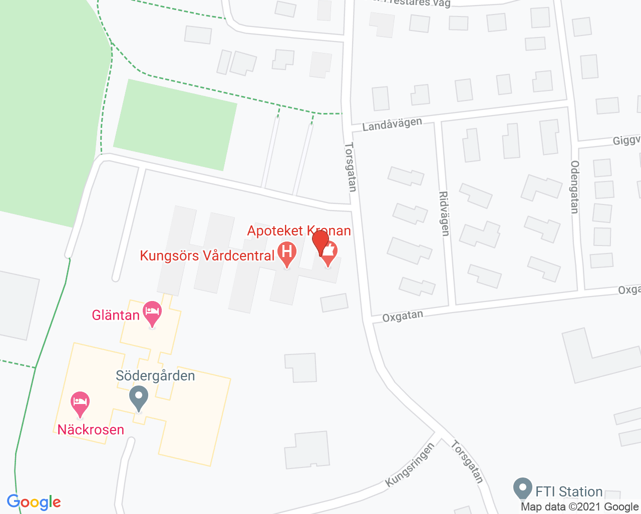 Karta till Kungsör Familjeläkarmottagning