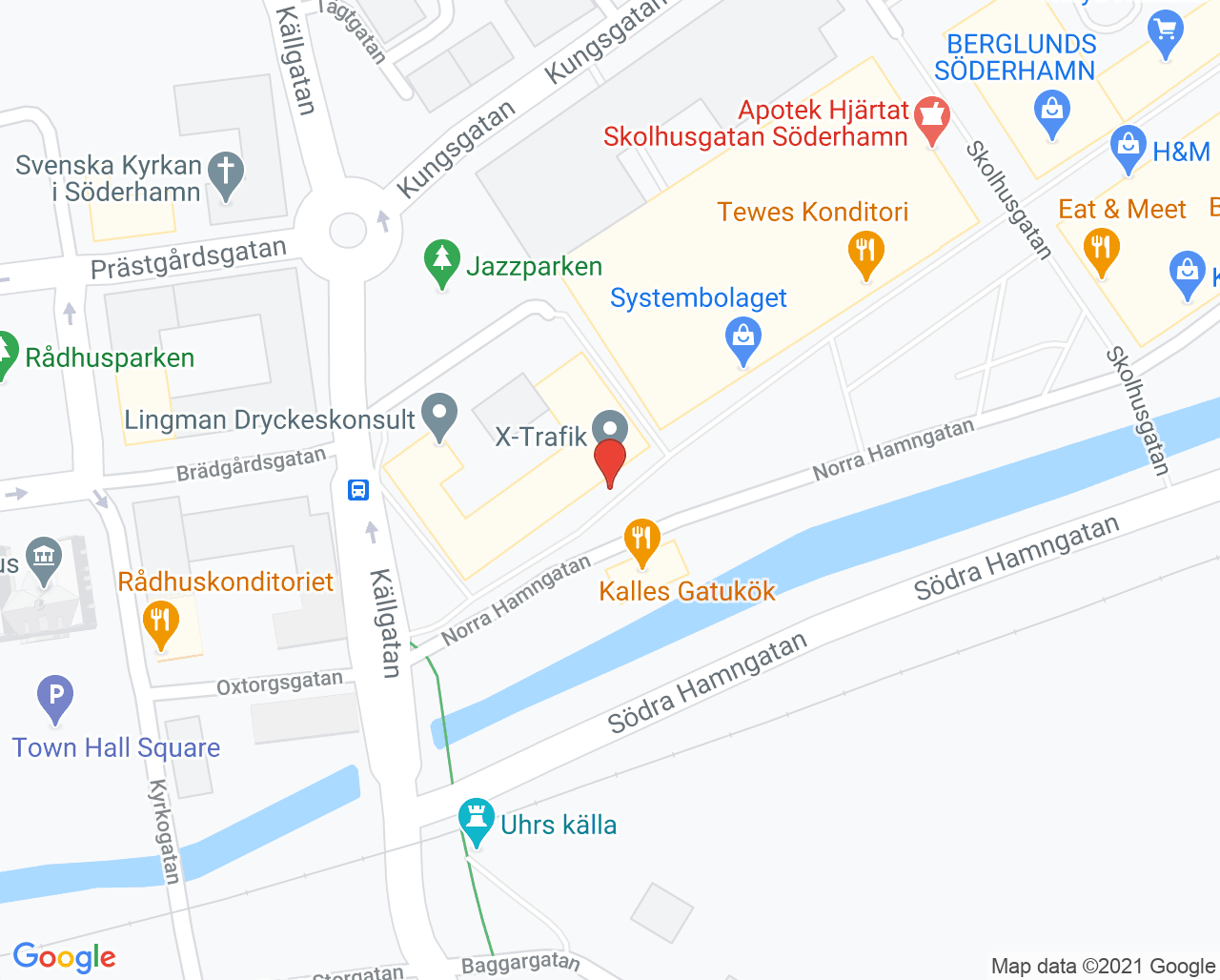 Karta till Psykiatrisk mottagning Söderhamn