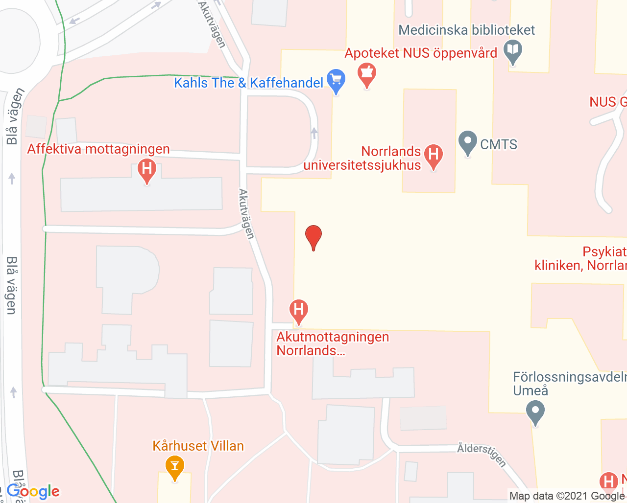 Karta till Livio Umeå, Umeå