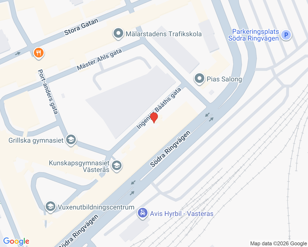 Karta till Capio Mälarporten Familjeläkarmottagning, Västerås