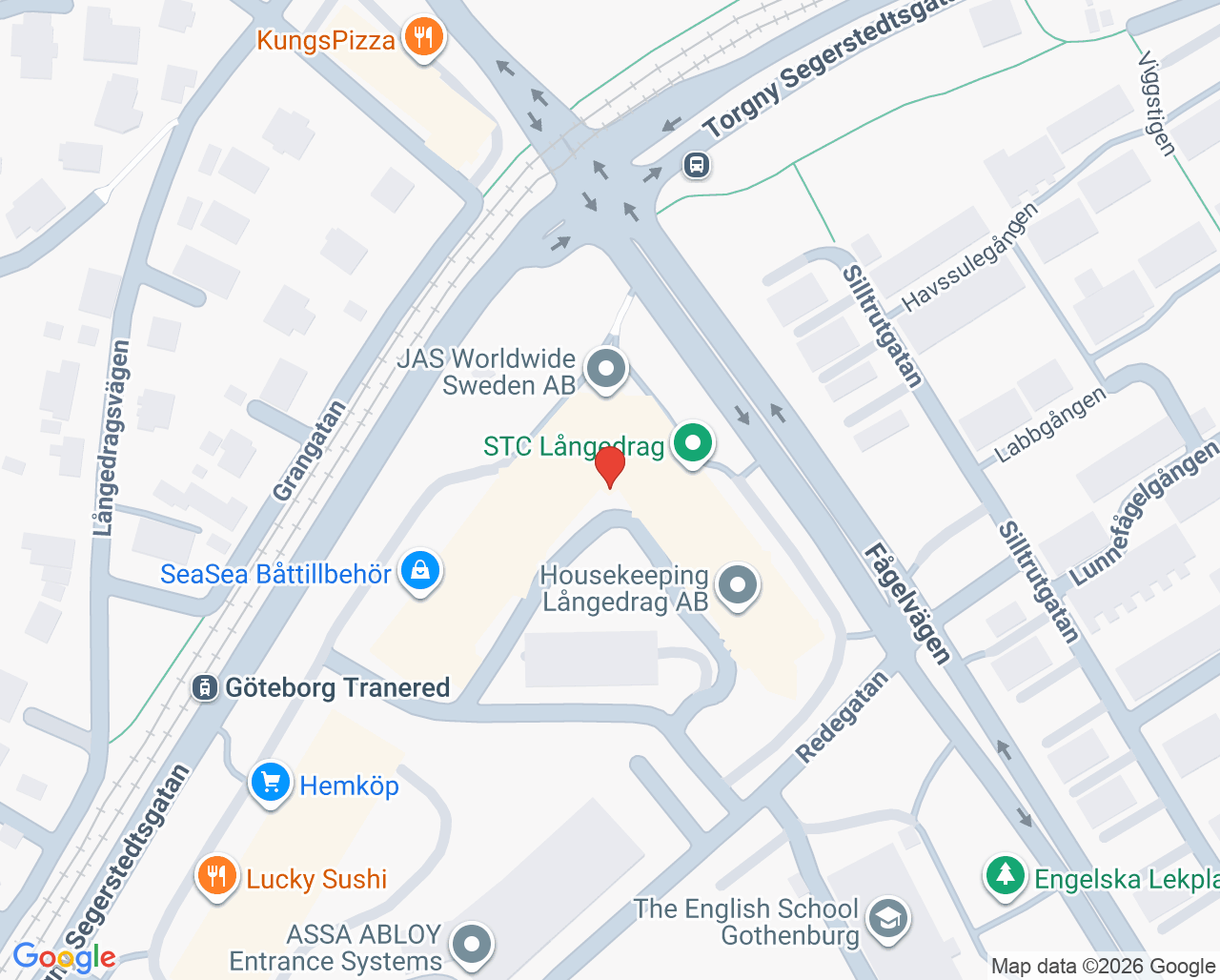 Karta till BVC Wästerläkarna Redegatan, Västra Frölunda