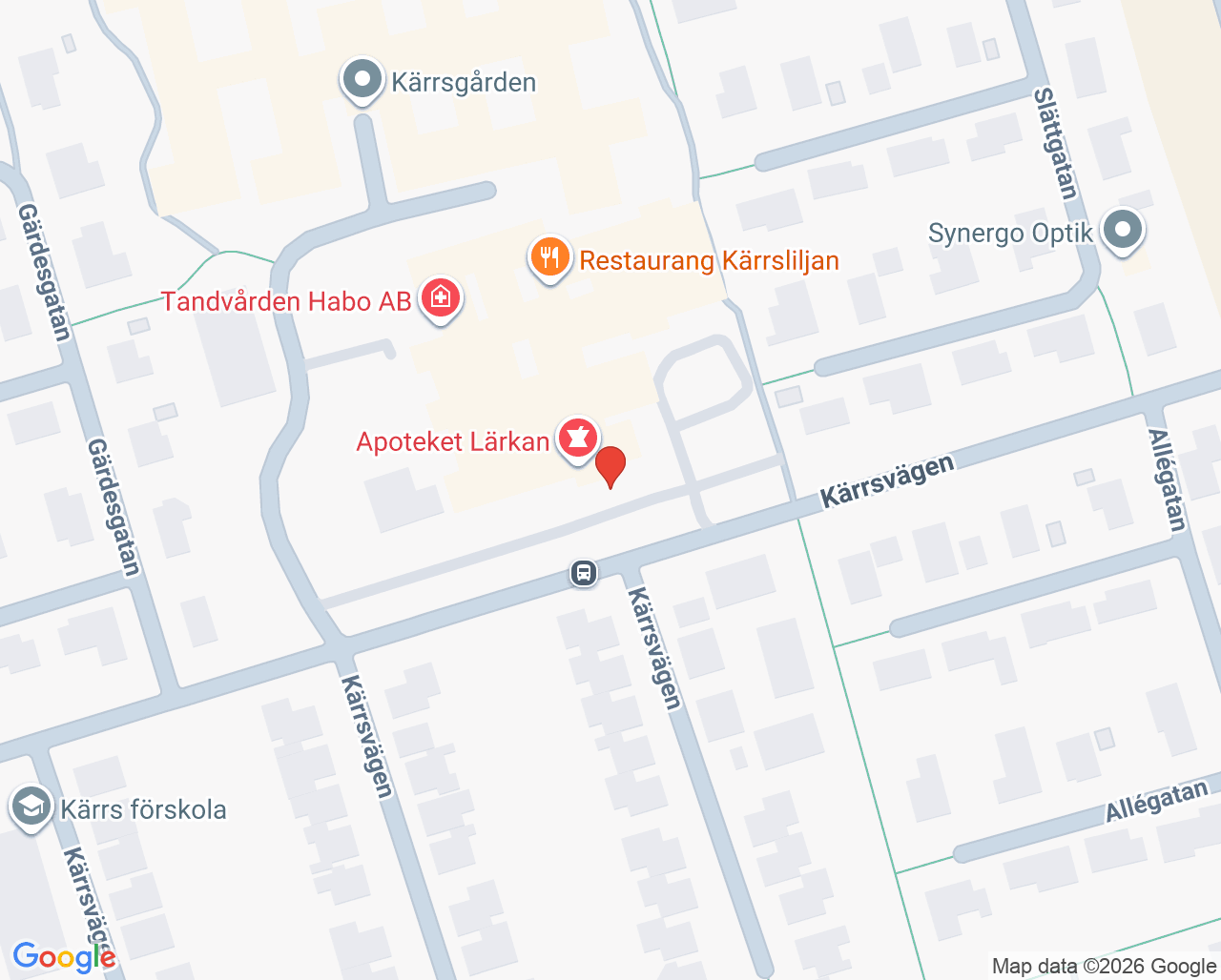 Karta till Bra Liv Habo vårdcentral