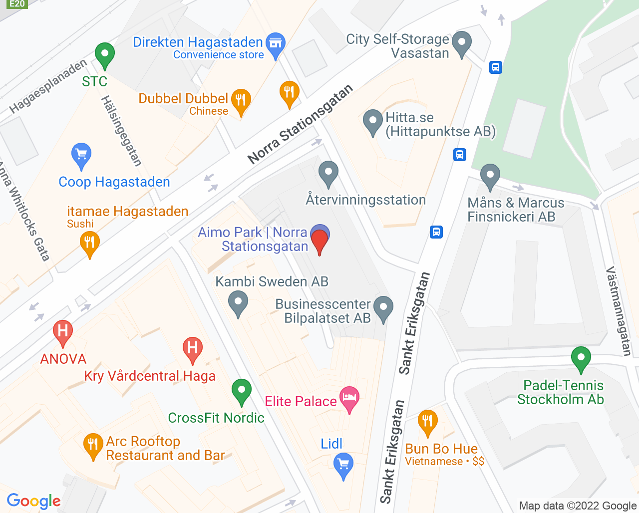 Karta till Bonliva Care Stockholm, Stockholm