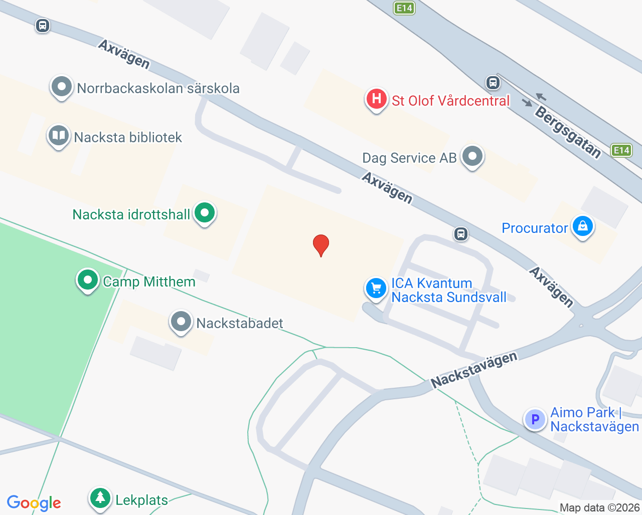 Karta till Folktandvården Nacksta