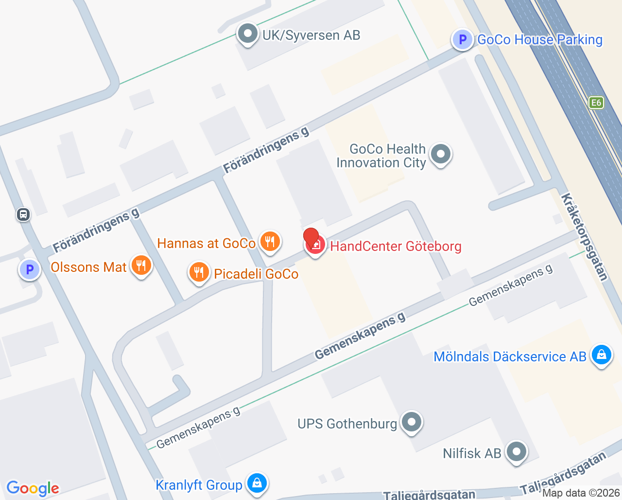 Karta till Vital Mölndal