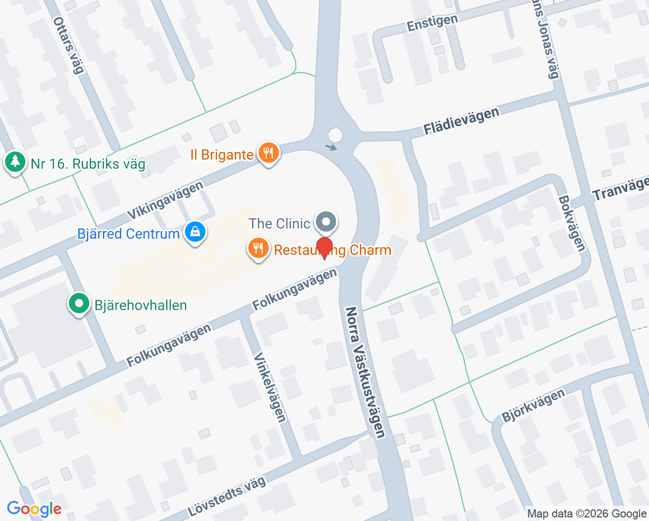 Karta till Bjärreds Tandläkargrupp