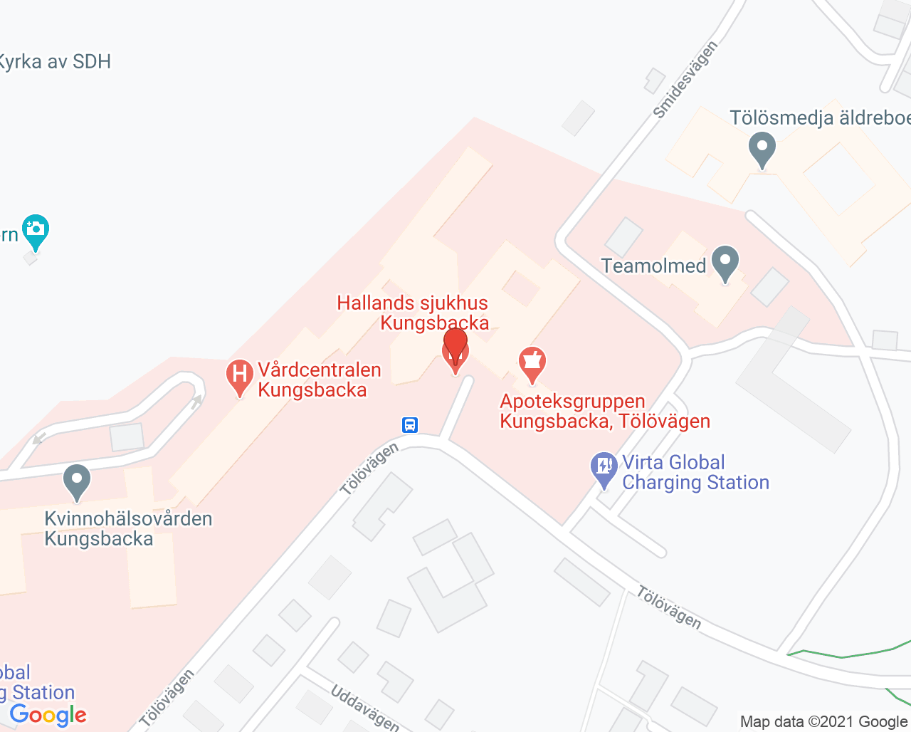 Karta till Kry Närakut Kungsbacka, Kungsbacka