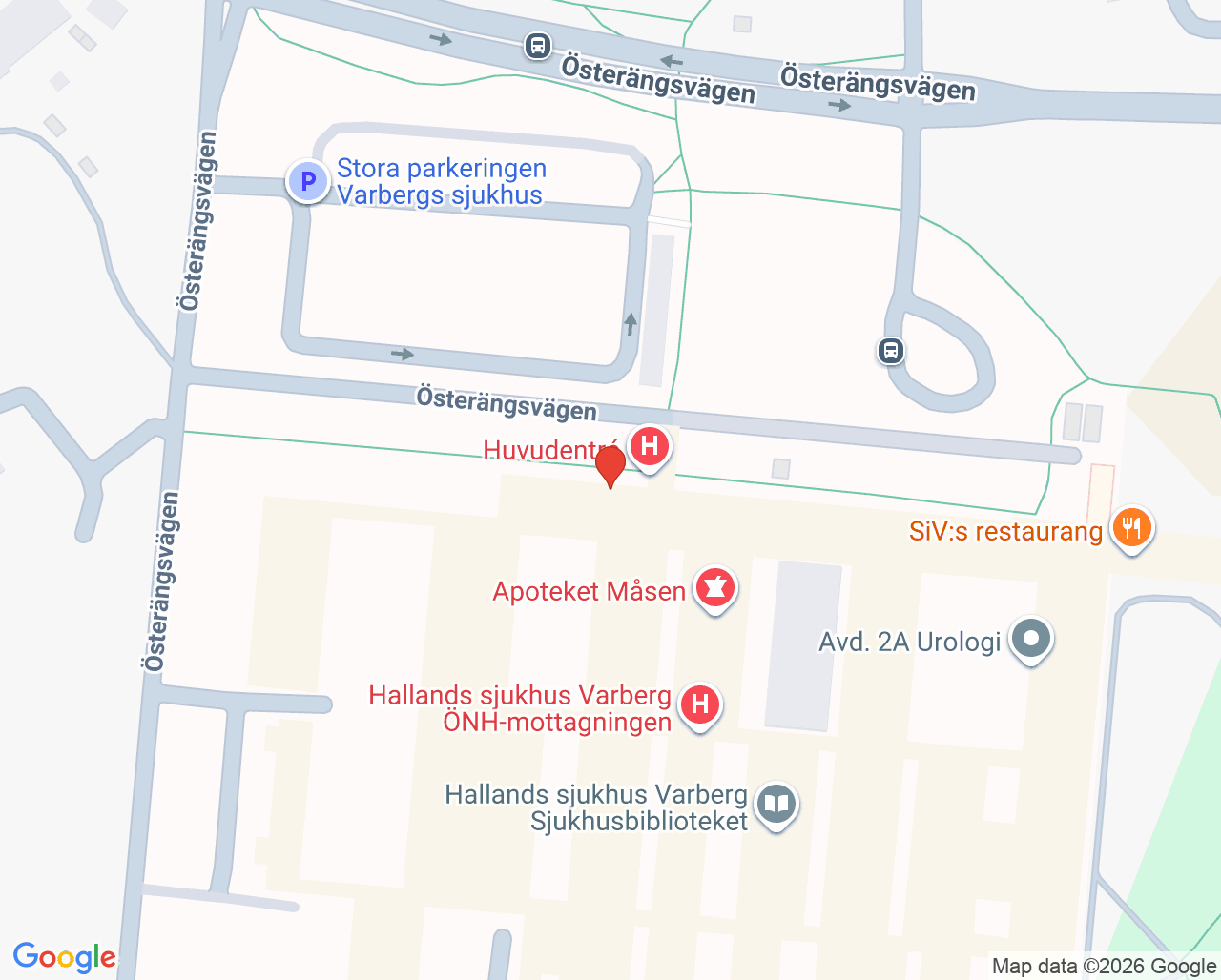 Karta till Magnetkamera Röntgen Varberg
