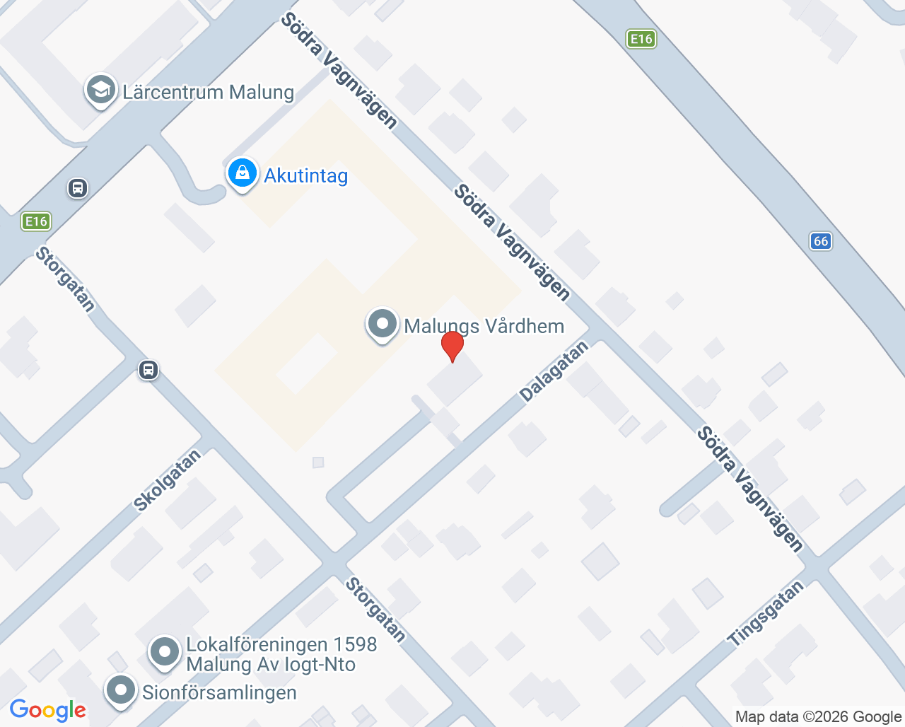 Karta till Palliativt team Västerdalarna