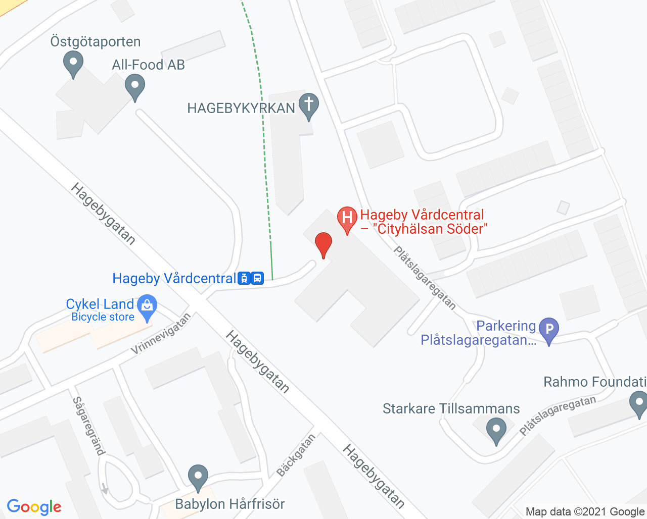 Karta till Barnhälsan Norrköping, Norrköping