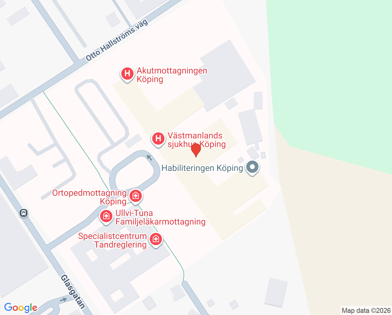 Karta till Ullvi-Tuna Barnavårdscentral, Köping