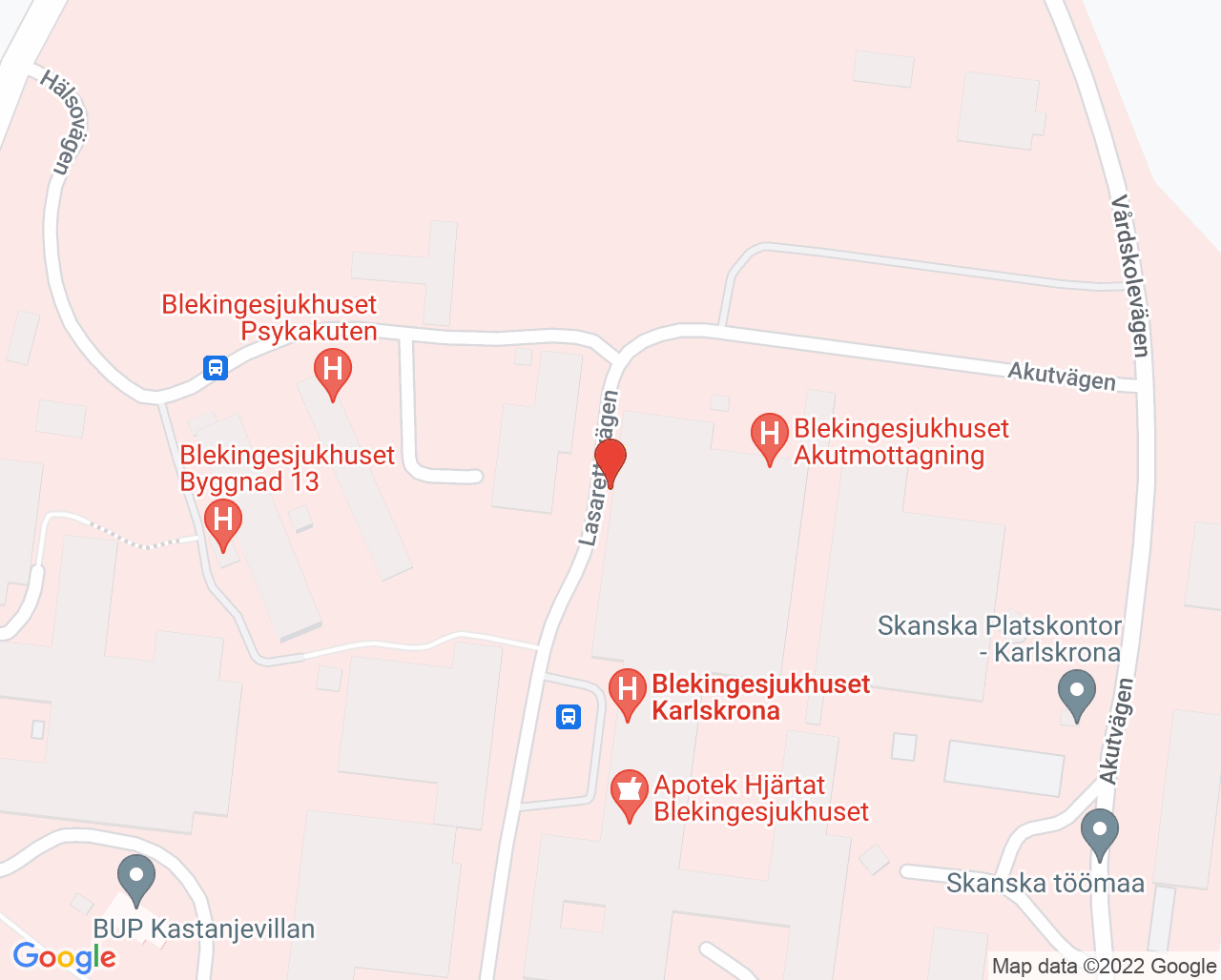 Karta till Medicinsk fotvård Karlskrona