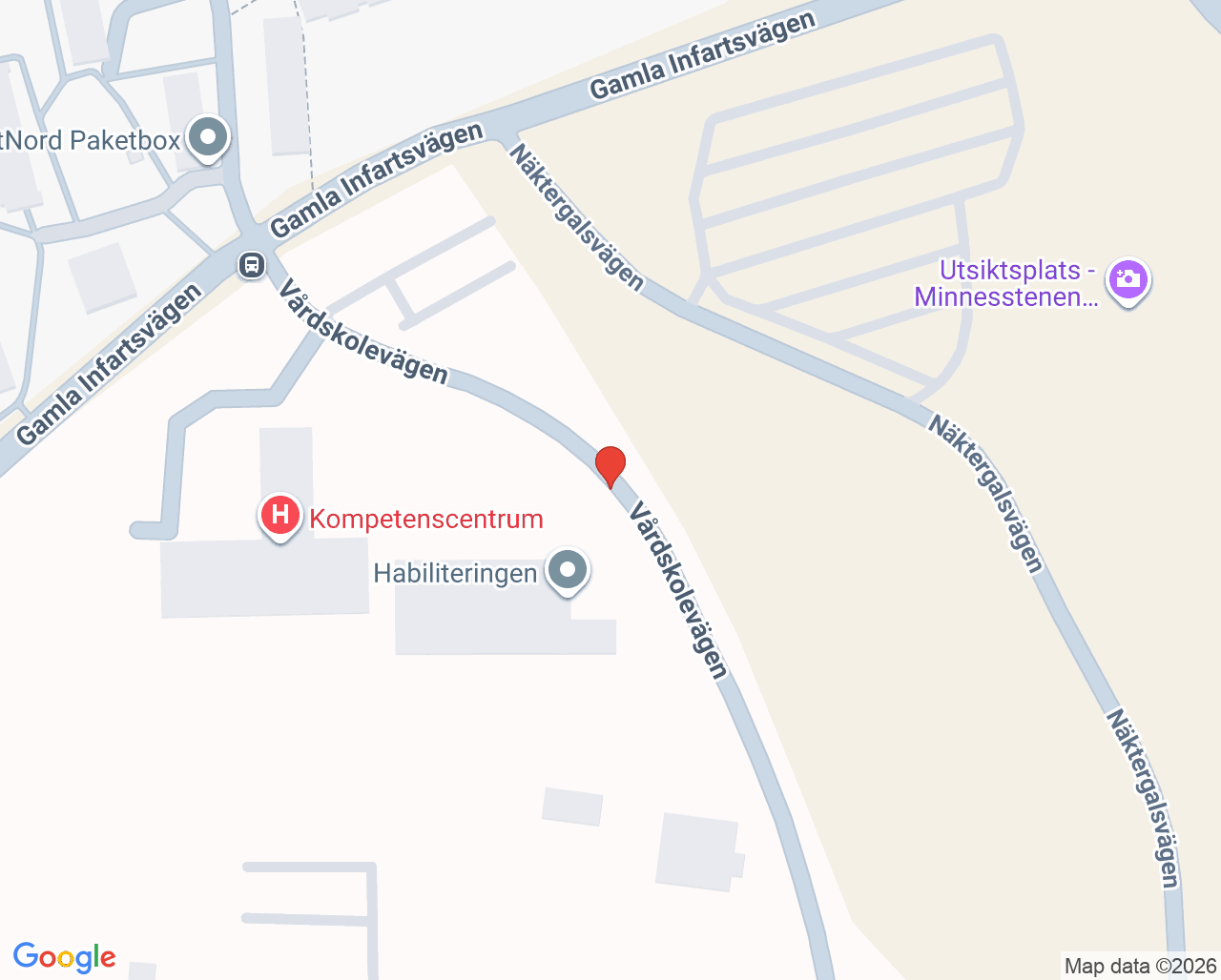 Karta till Barnhabilitering Karlskrona