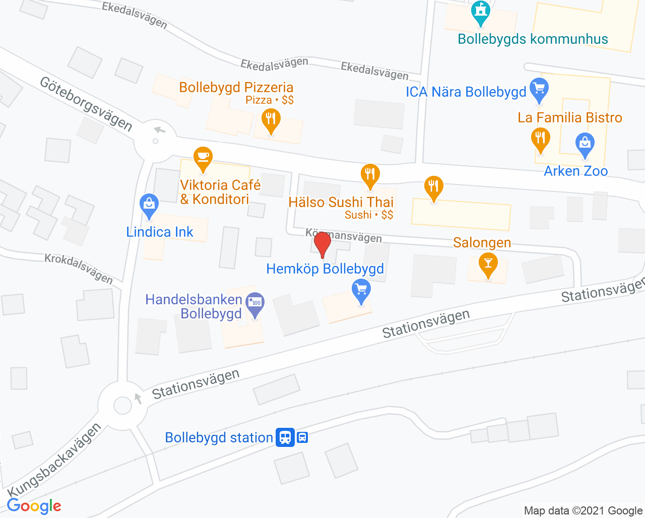 Karta till Tandhälsocenter i Bollebygd, Bollebygd
