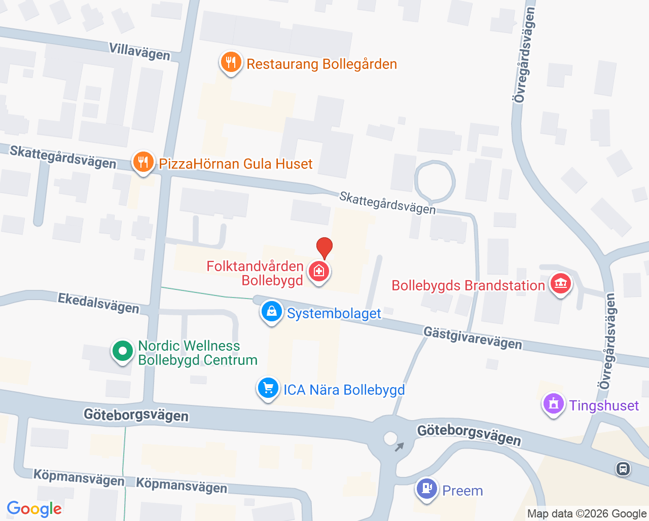 Karta till Bollebygd barnmorskemottagning, Bollebygd