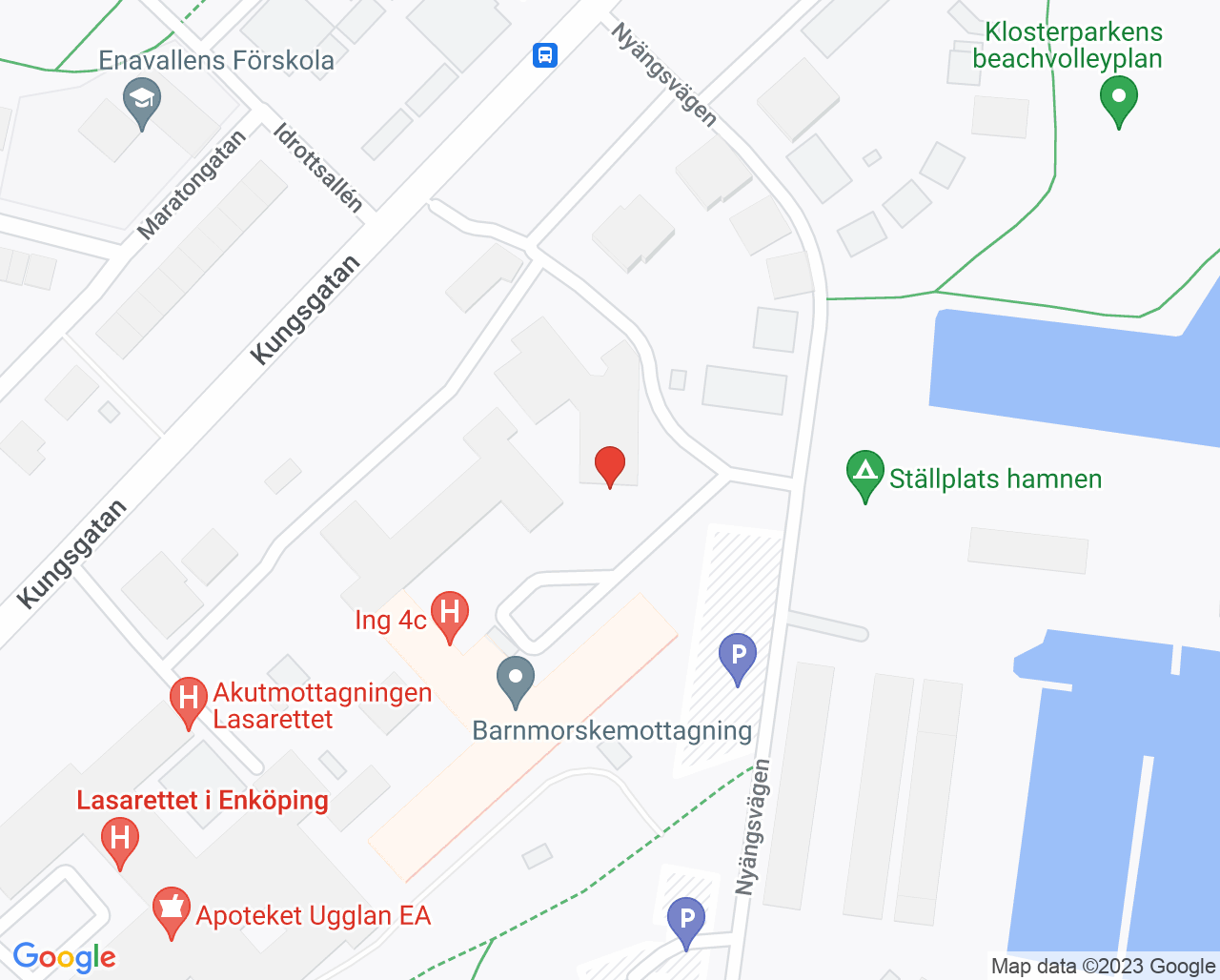 Karta till Ungdomsmottagning Enköpings husläkarcentrum, Enköping