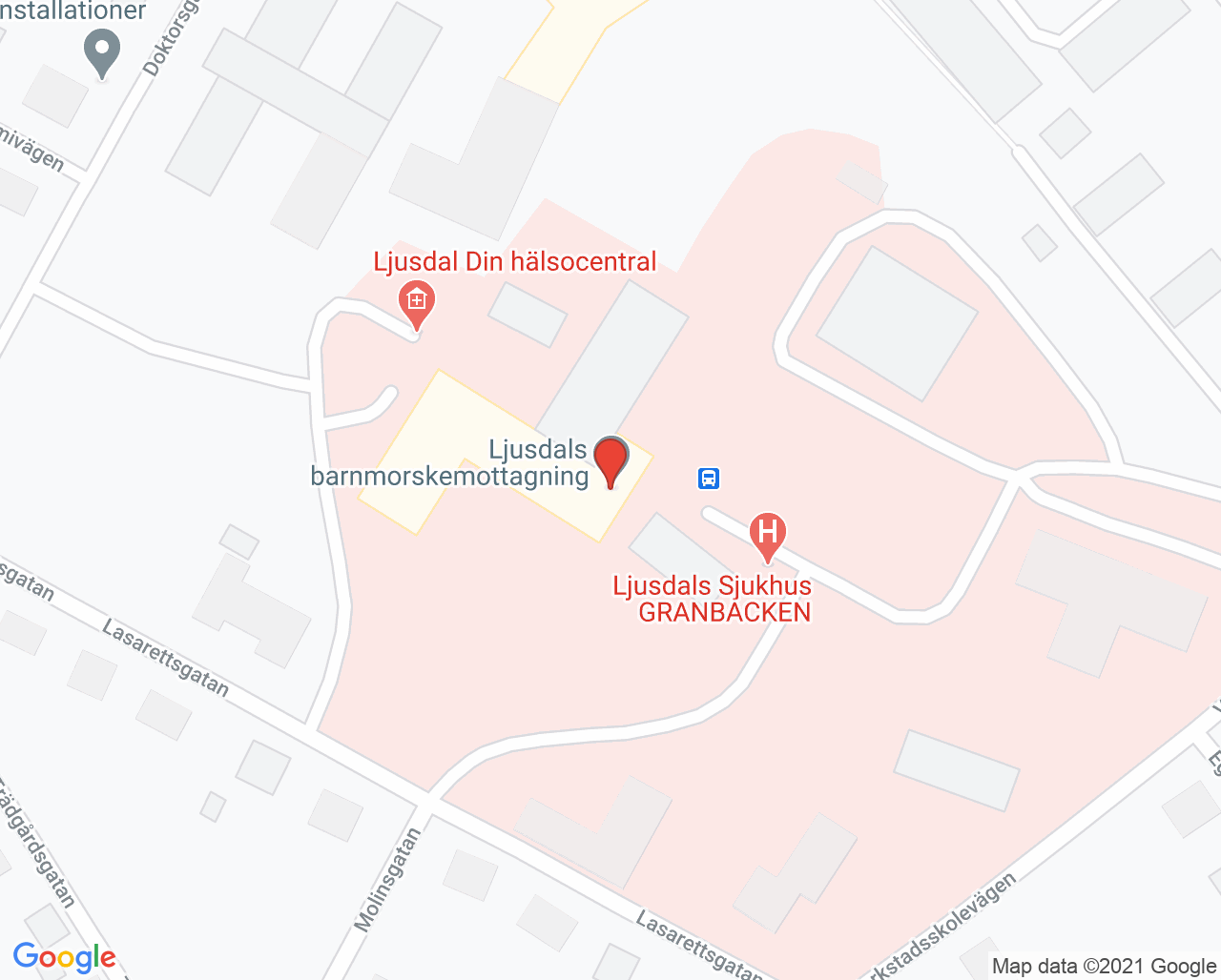 Karta till Provtagning klinisk kemi Ljusdal