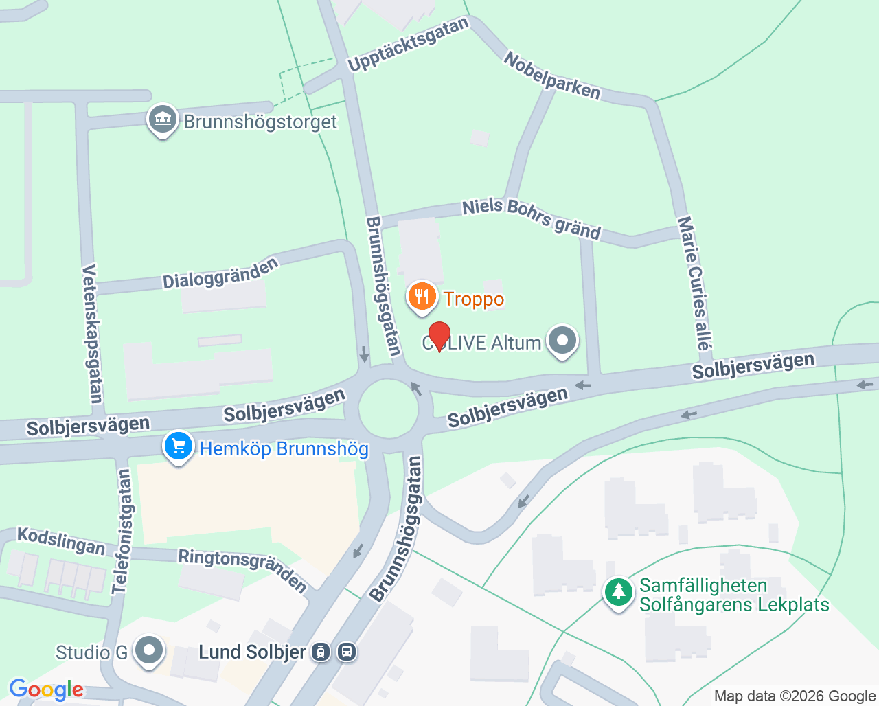 Karta till Mama Mia Klara Lund Barnmorskemottagning/Ultraljud och BVC