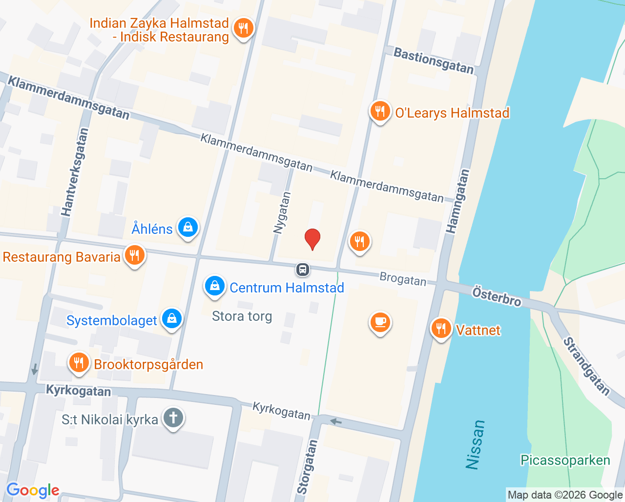 Karta till Kirurgmottagningen Brogatan 13