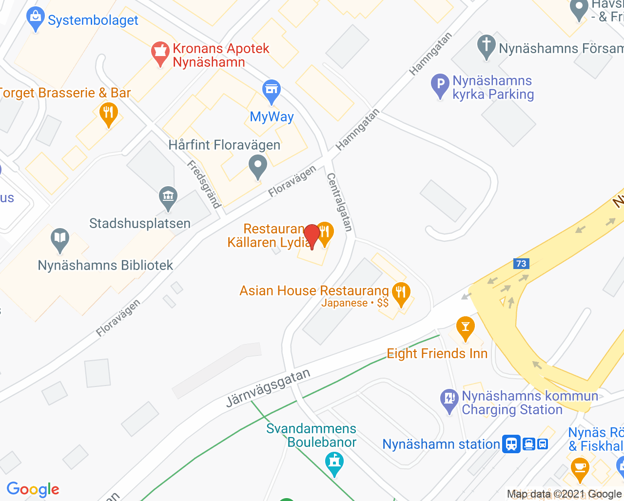 Karta till Nynäskliniken, Nynäshamn