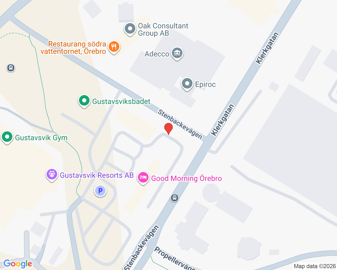 Karta till Audika Örebro