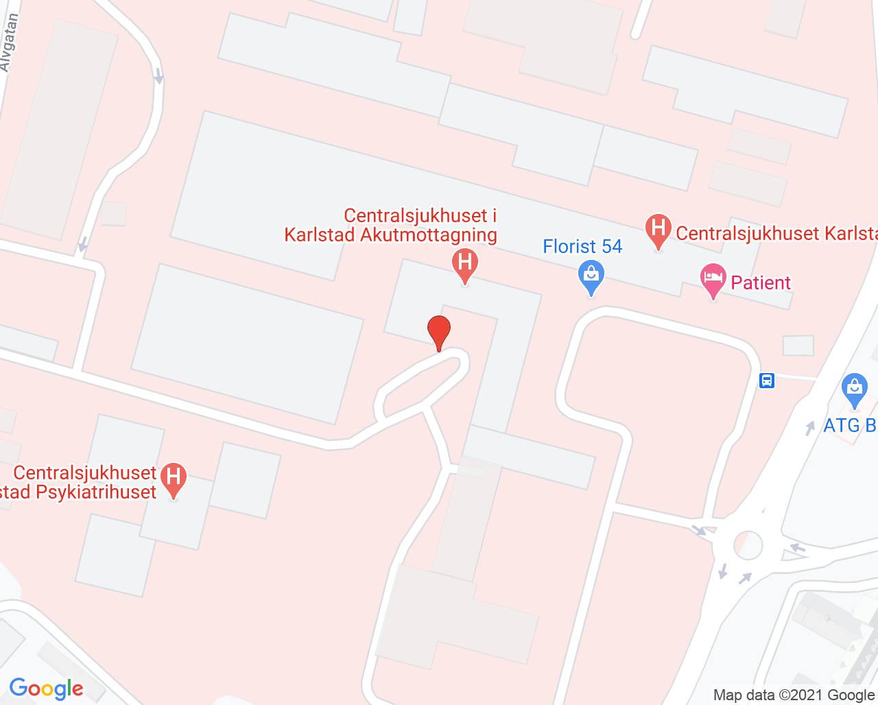 Karta till Psykiatrisk akutmottagning, Centralsjukhuset Karlstad