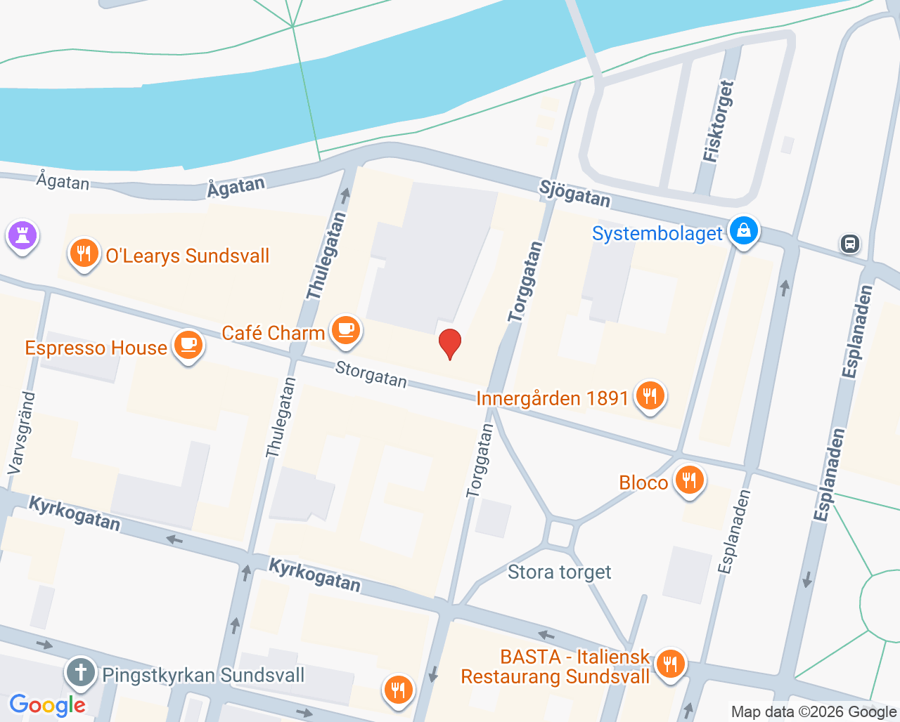 Karta till Synsam Recycling Outlet Sundsvall