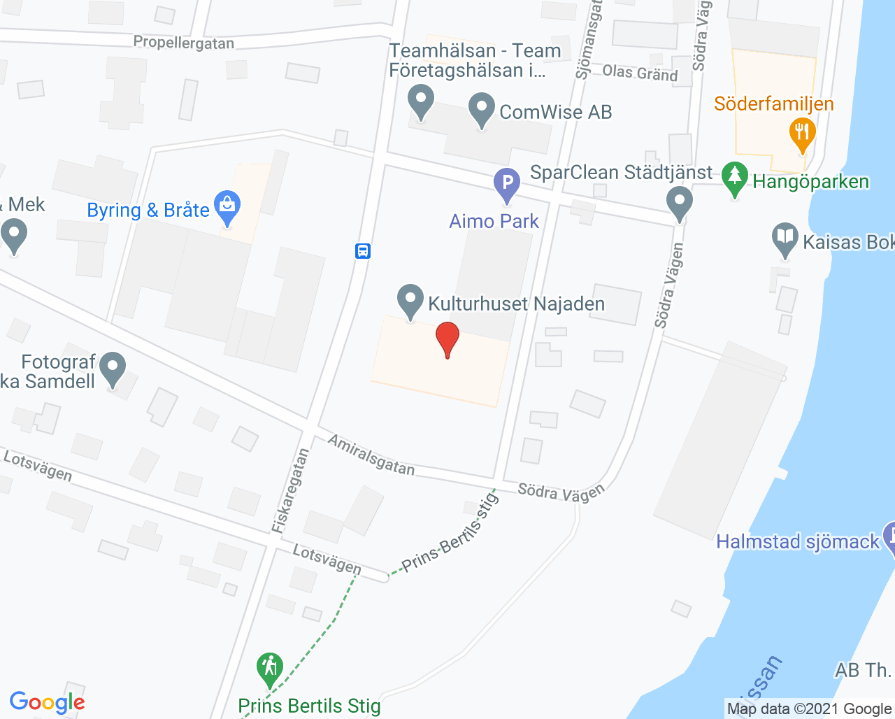 Karta till Distriktssköterskemottagningen Kattegattkliniken, Halmstad