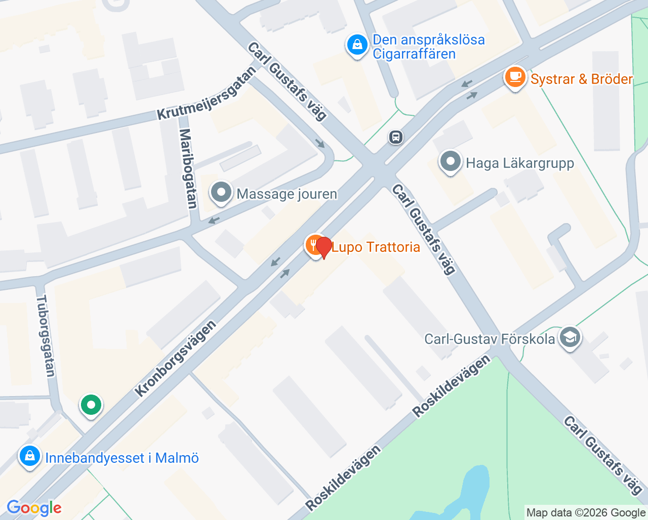Karta till Tandvårdcentralen Pildamm