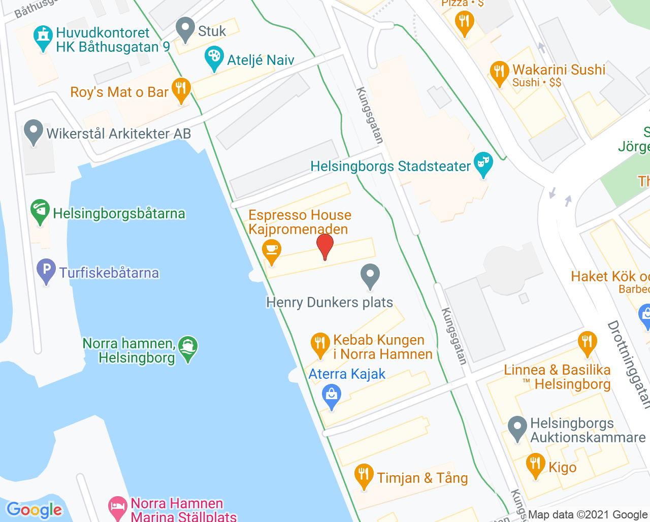 Karta till Aktiv Fysio Annie Andersson, Helsingborg