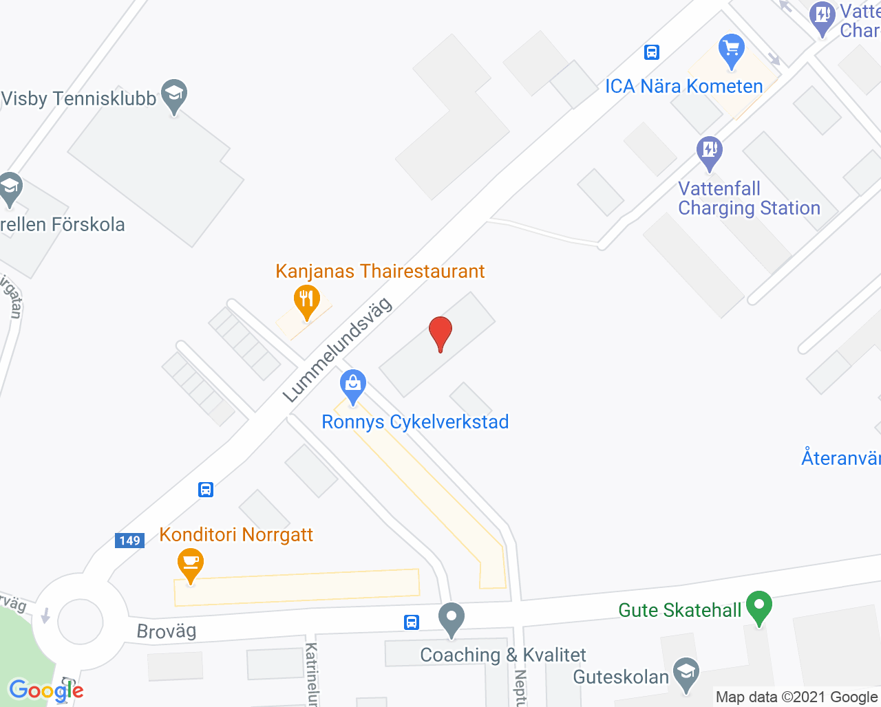 Karta till Mini-Maria, Visby