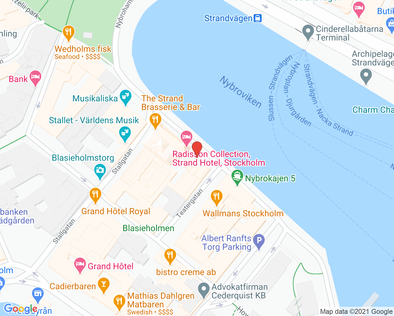 Karta till Tandläkare P Nina Alavi, Norrmalm
