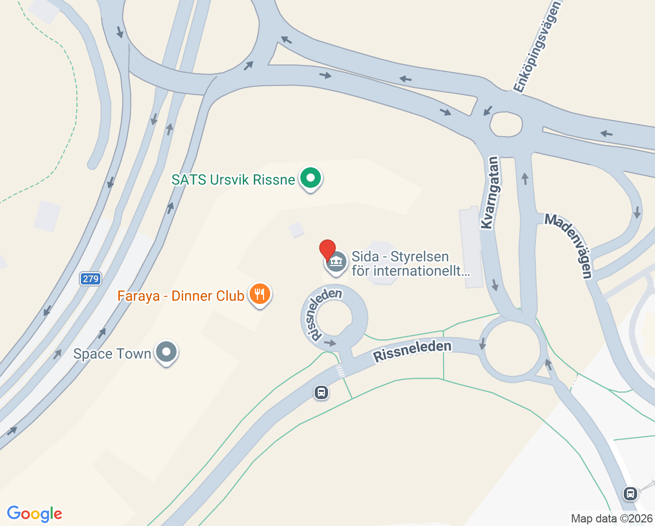 Karta till Ursviks Vårdcentral, Sundbyberg