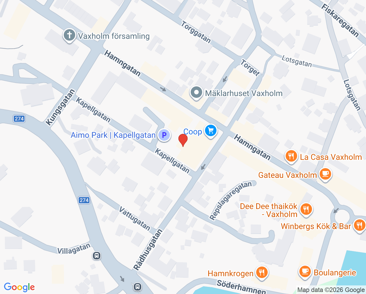 Karta till Vital Vaxholm