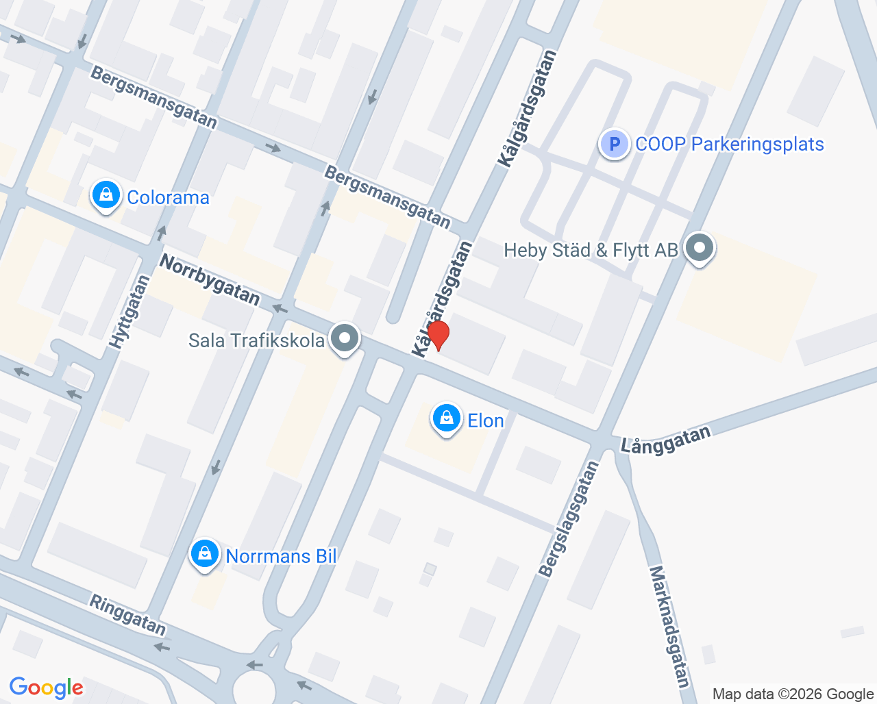 Karta till Achima Care Sala vårdcentral