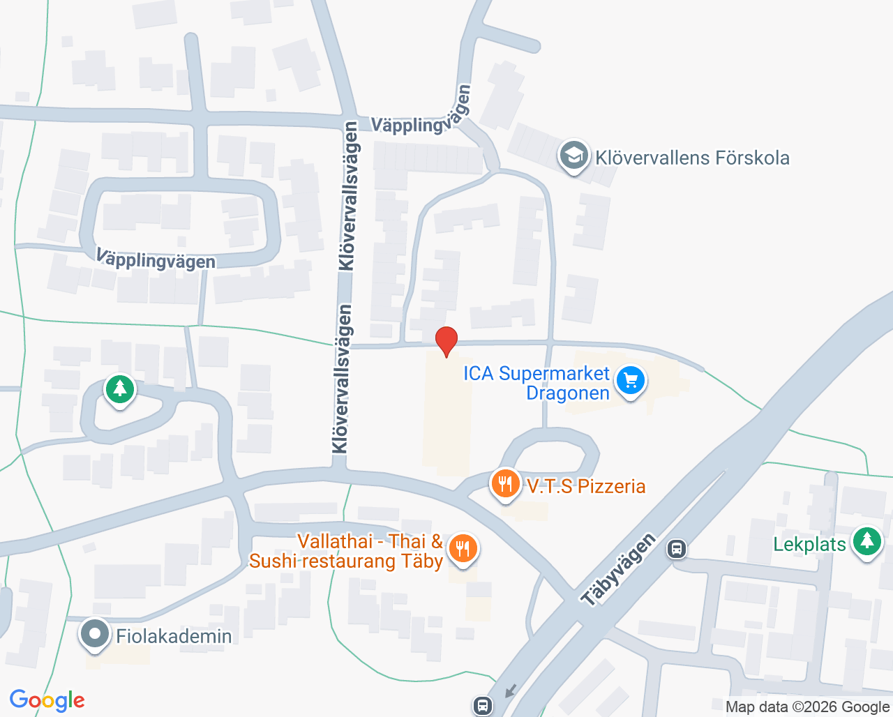 Karta till Vallatorpsdoktorn, Täby
