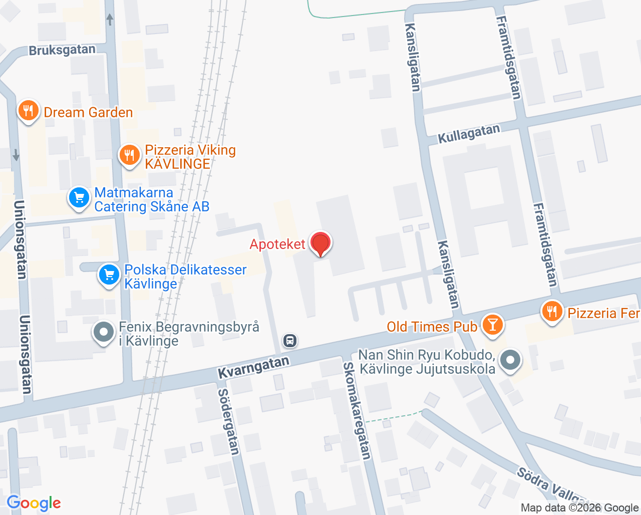 Karta till Vårdcentralen Kävlinge