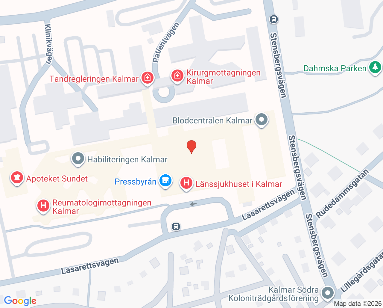 Karta till Uppvakningsavdelningen Kalmar