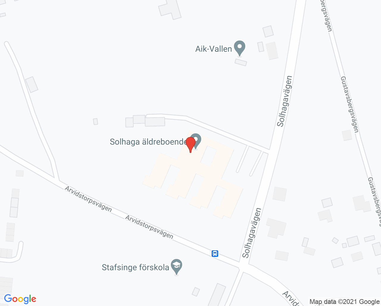 Karta till Solhaga, Falkenberg