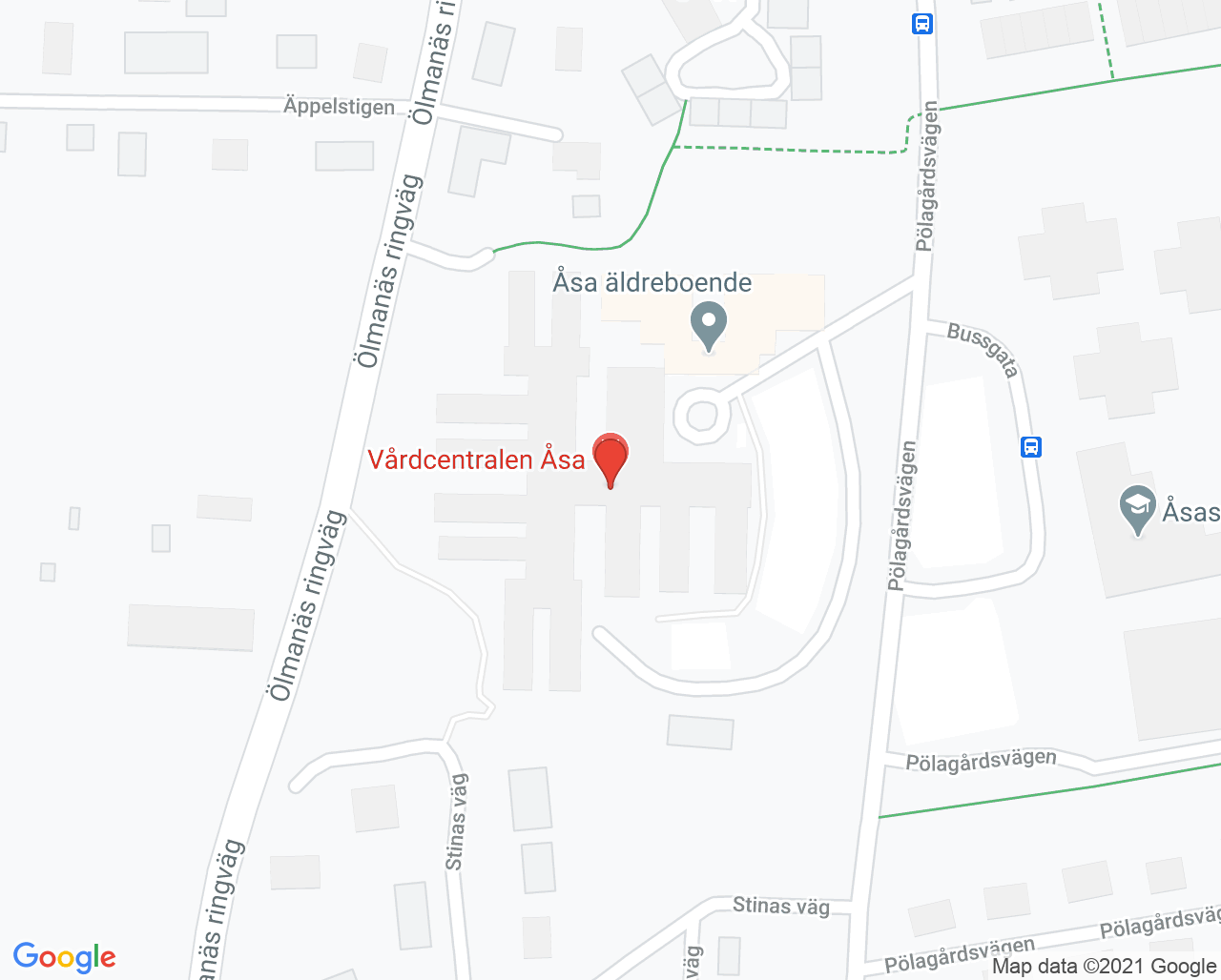 Karta till Folktandvården Åsa