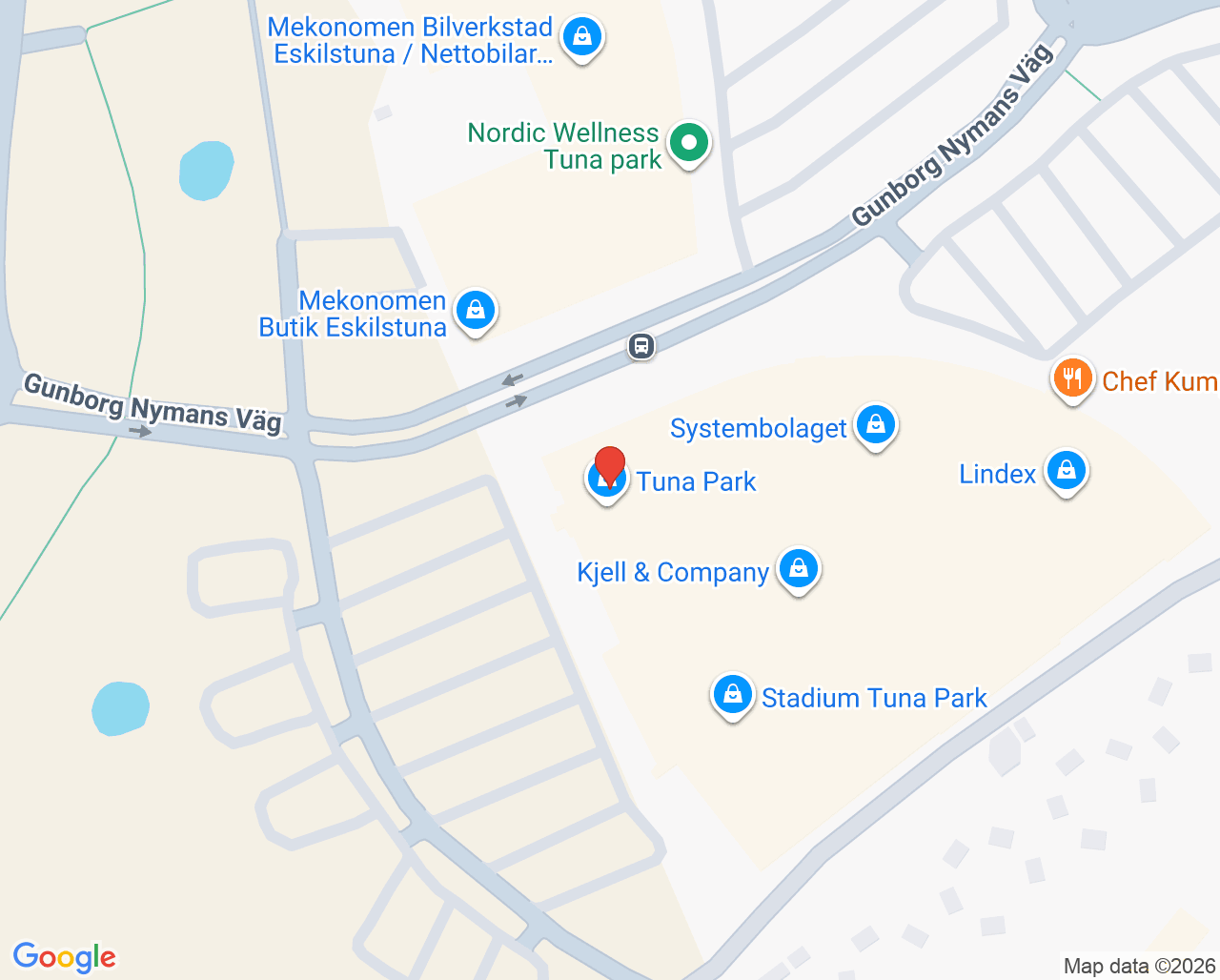 Karta till Synsam Eskilstuna Tuna Park