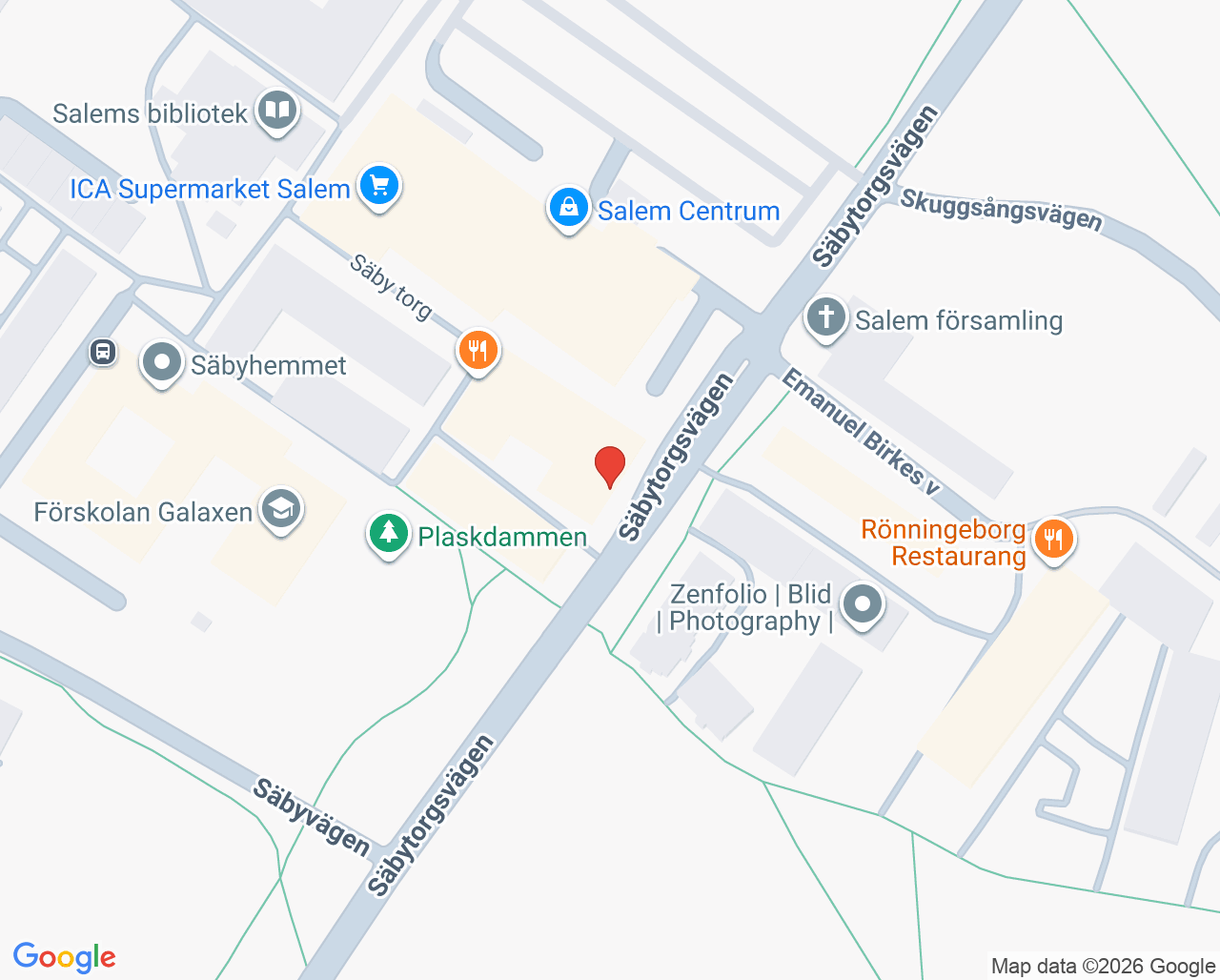 Karta till Salems vårdcentral